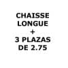 chaisse longue + 3 plazas de 2,75 cm