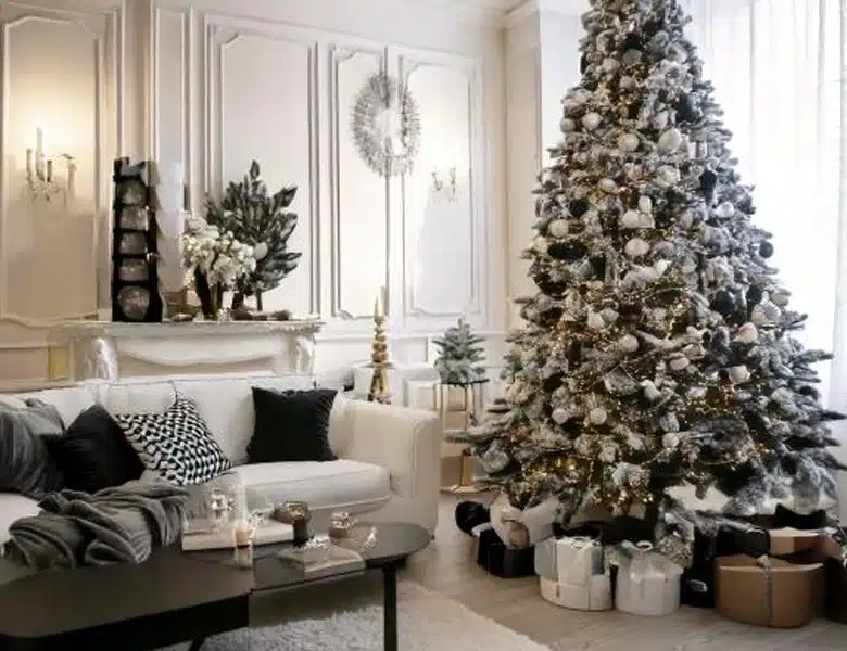 decoracion-blanco-negro-navidad