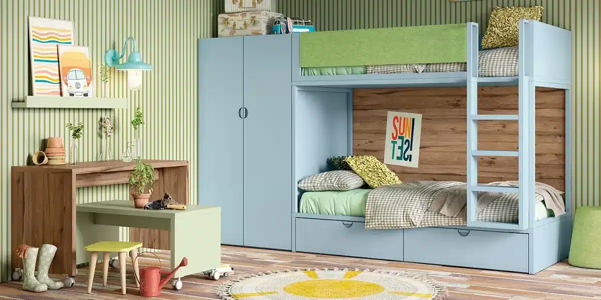Dormitorio juvenil con litera