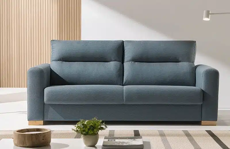 sofá cama azul